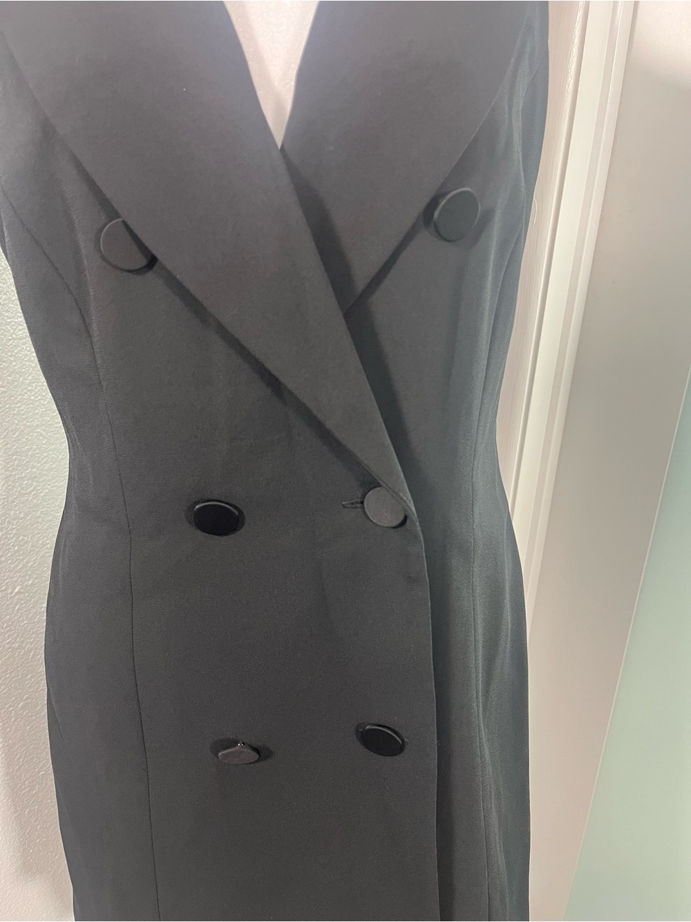 Laundry By Shelli Segal Black Double-Breasted Sleeveless Blazer Dress - Picture 3 of 11